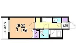 Ｓ−ＲＥＳＩＤＥＮＣＥ北円山ａｌｅｓｉａ 5階ワンルームの間取り