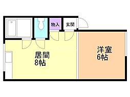 TYマルヤマ 1LDKの間取図画像