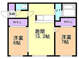 間取図画像 2LDK