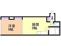 管財ビル 1LDKの間取図画像