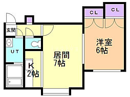 間取図画像 1LDK