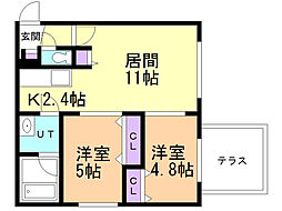 間取図画像 2LDK