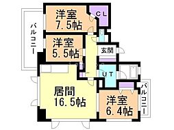 間取図画像 3LDK