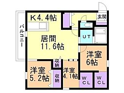 間取図画像 3LDK