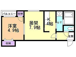 アベニールＥ・5 2階/203
