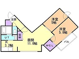 間取図画像 2LDK