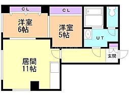 コンフォート 2LDKの間取図画像