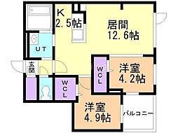 間取図画像 2LDK