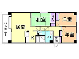 マンションクロダ南8条 3LDKの間取図画像