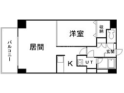 AMSビル 1LDKの間取図画像
