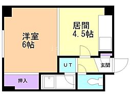 エスポワール16 1DKの間取図画像