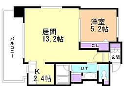 F141 1LDKの間取図画像