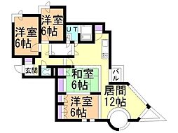 フォレストヒルズ宮の森 4LDKの間取図画像