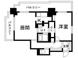 パシフィックタワー札幌 1LDKの間取図画像