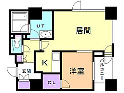 プライムメゾン南2条 1LDKの間取図画像