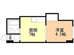 ロードサイド24 1DKの間取図画像