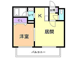 セレブシティ 1LDKの間取図画像