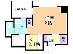 レジディア南一条イースト 1Kの間取図画像