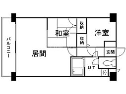 第88松井ビル 2LDKの間取図画像