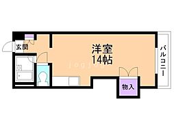 スイーズS4 ワンルームの間取図画像