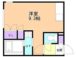 プラチナレジデンス円山公園 ワンルームの間取図画像
