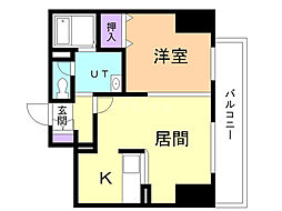 HeLm21 1LDKの間取図画像