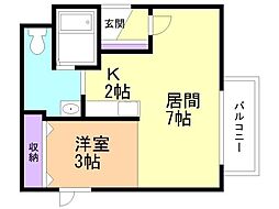 SOHO. 1LDKの間取図画像