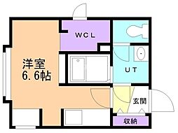 グランテラス北4条 ワンルームの間取図画像