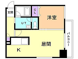 S-FORT札幌北5条 1LDKの間取図画像