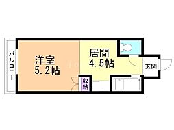 メゾン北一条 1DKの間取図画像