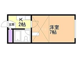 サングレース 1Kの間取図画像