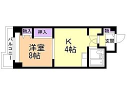 アルファコンフォート札幌 1DKの間取図画像