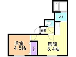 ノーザンライツ 1LDKの間取図画像