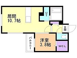 Alivis 宮の森 1LDKの間取図画像