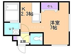 FLOSPROVA 1Kの間取図画像