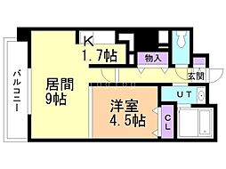 JPnoie円山表参道 1LDKの間取図画像