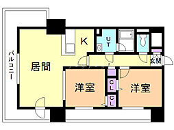 RESIDIASAPPORO-EKIMAE 2LDKの間取図画像