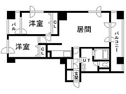 ビッグパレス西線イーストタワー 2LDKの間取図画像