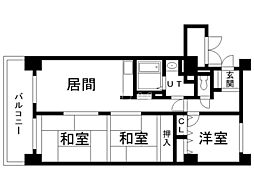 クリオ行啓通参番館 3LDKの間取図画像