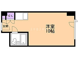 全国ビルニューオリンピア 1Kの間取図画像
