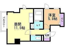 コンドー円山KIRARI 1LDKの間取図画像