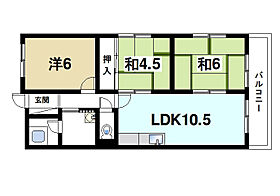 奈良県奈良市帝塚山6丁目（賃貸マンション3LDK・4階・60.49㎡） その2