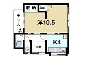 五条2丁目平屋  ｜ 奈良県奈良市五条2丁目（賃貸テラスハウス1K・1階・41.29㎡） その2