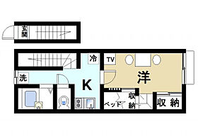 奈良県大和郡山市南郡山町363-20（賃貸アパート1K・2階・26.08㎡） その2