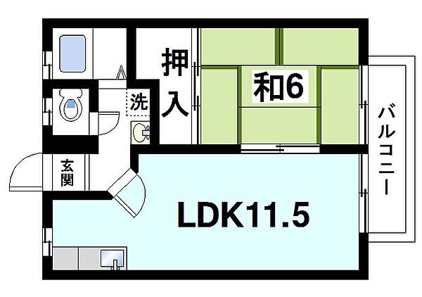 奈良県奈良市北之庄西町1丁目(賃貸マンション1LDK・1階・36.45㎡)の写真 その2