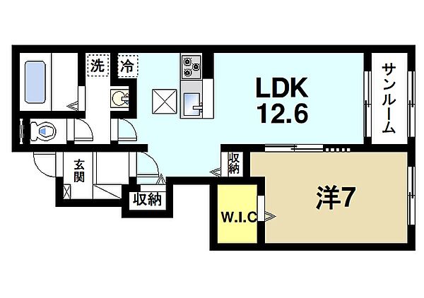 奈良県奈良市神殿町(賃貸アパート1LDK・1階・50.08㎡)の写真 その2