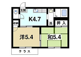 コーポnamo　A  ｜ 奈良県天理市勾田町（賃貸アパート2K・1階・35.00㎡） その2