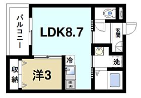 仮称ジーメゾン奈良エルカーサ  ｜ 奈良県奈良市法蓮町（賃貸アパート1LDK・2階・29.48㎡） その2