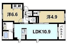 サン　ソレーユ  ｜ 京都府木津川市州見台8丁目（賃貸アパート2LDK・3階・50.08㎡） その2