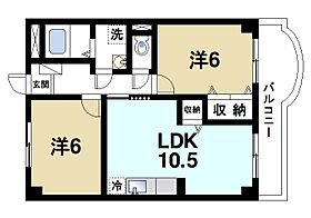 奈良県奈良市三条桧町（賃貸マンション2LDK・1階・51.03㎡） その2